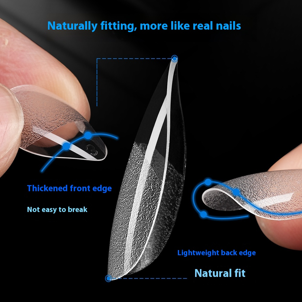 Nail Tips new non-marking semi-matte coarse sand almond short almond nail piece manicure fake nail extension nail piece 120 pieces