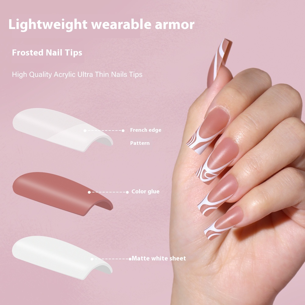Nail Tips hot-selling French wearable manicure 30 pieces, whole bulk detachable wearable nail seamless fake nail patch