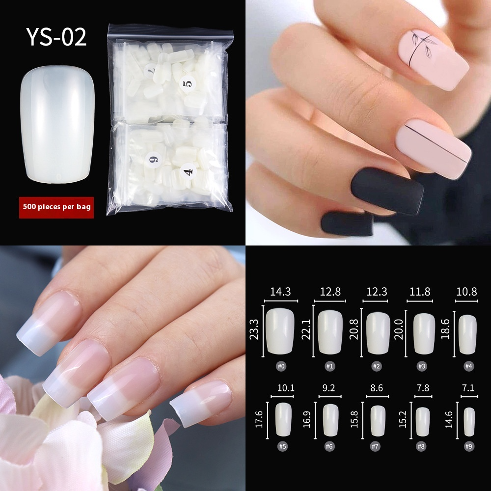 Nail Tips New French press on nails piece, half sticker full sticker fake nail nail patch extended press on nails piece
