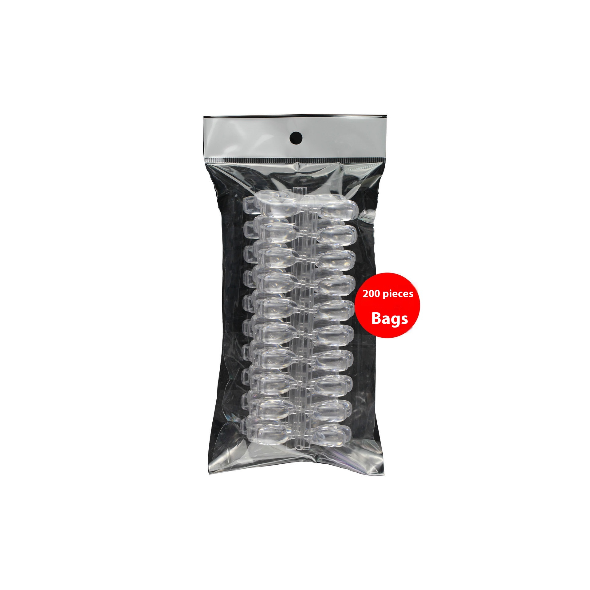 Nail Tips 200 pieces of new high-transparency solid plate nail pads, transparent glazed nail art swatch for nail shop plate practice