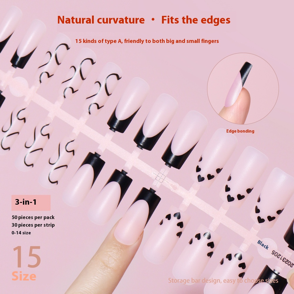 Nail Tips hot-selling French wearable manicure 30 pieces, whole bulk detachable wearable nail seamless fake nail patch