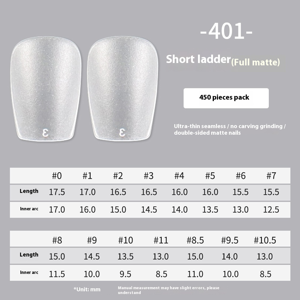 Nail Tips Amazon popular press on nails matte 450 almonds free of engraving ultra-thin and seamless patch manicure fake nails