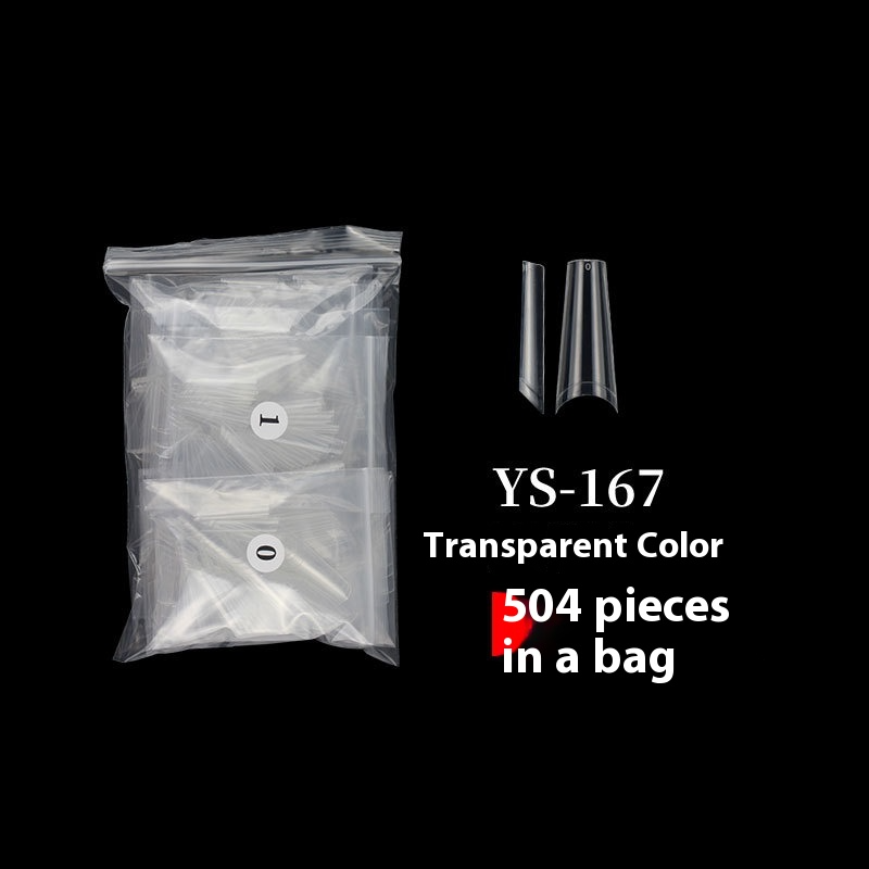 Nail Tips nail lengthening,  super long flat head fake nails half sticker denim nail trapezoidal press on nails wholesale