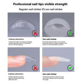 Nail Tips press on nails pads, matte 240 pieces, full stickers, transparent oval trapezoidal non-marking, no-grinding patches, nail pads
