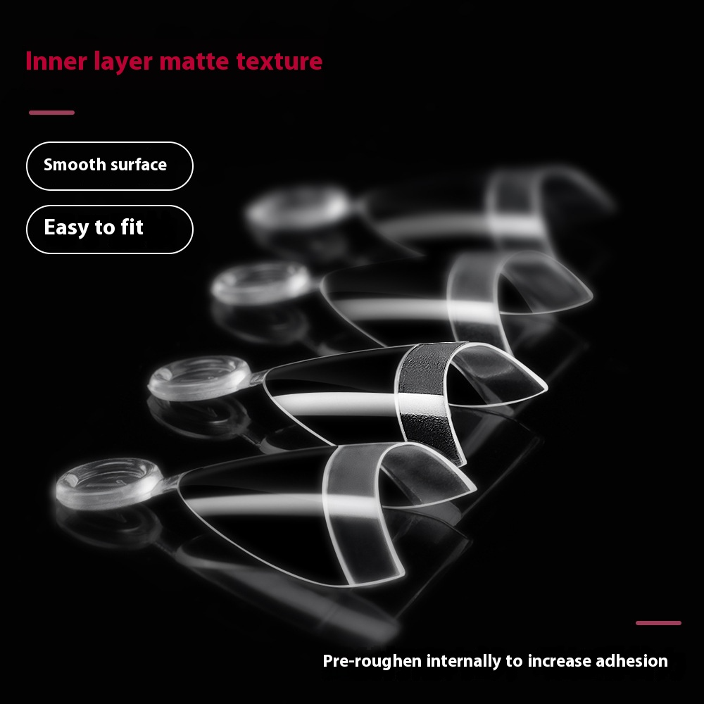 Nail Tips nail film short transparent semi-matte and semi-sticker French non-marking ultra-thin nail film simple 120 fake nails