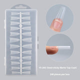Nail Tips New  matte half sticker press on nails piece 240 pieces boxed French full sand ultra-thin denim nail fake nail piece