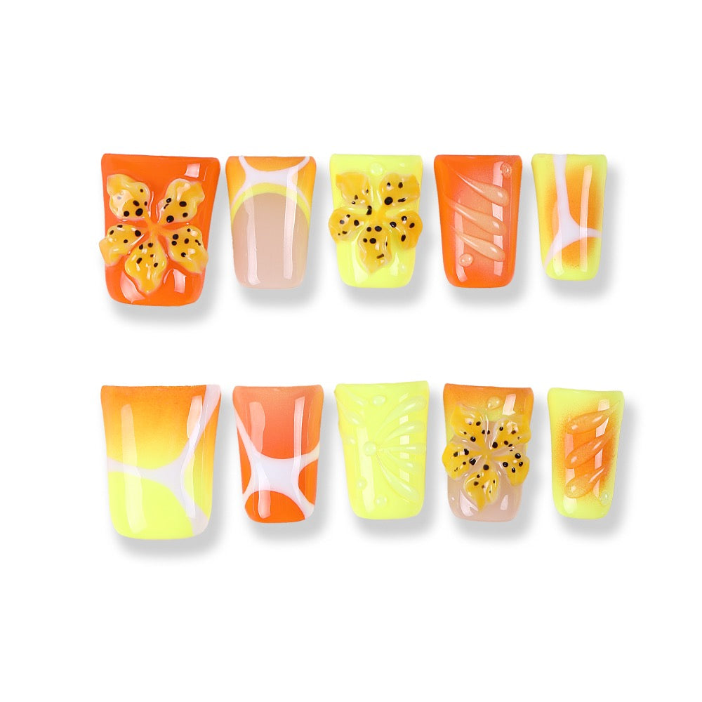 365Nails Citrus Bloom Pop Press-On Nails