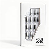 Custom Press-On Nail Packaging Boxes with Plastic Inner Tray (MOQ 1,000)