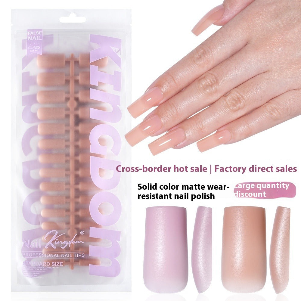 Nail Tips New matte press on nails pads, solid color finished nail pads, fake nails, seamless detachable nail art 120 pcs in a bag