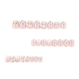 Japanese sweet cat French leopard print short square press-on nails