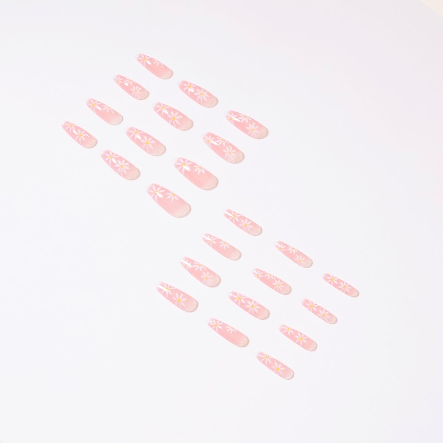 Unhas postiças finalizadas com girassol idílico, remendo de unha, remendo de unha, unha de pressão|365nails