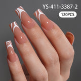 Nail Tips Europe and the United States  press on nails rectangular ultra-thin French nail piece removable nail patch fake nail factory wholesale