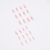 Taoxin série quadrado coração marca unhas de pressão dia dos namorados temperamento peça acabada, removível | 365 unhas