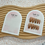 Press-On Nails Instruction Card arched eggshell pattern white card (MOQ:50 pieces)