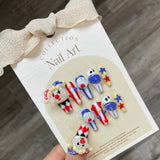 Pure hand-kneaded Halloween clown handmade manicure press-on nails finished fake nails finished manicure | 365nails