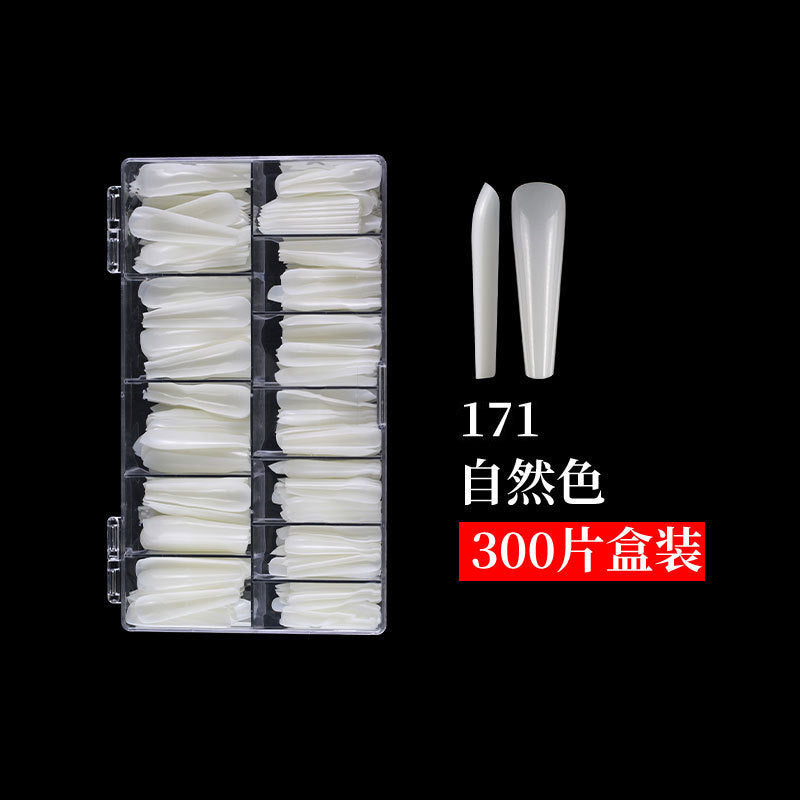 Nail Tips Nail piece Transparent  360 pieces Boxed seamless lengthened fake nail piece C arc full sticker Ballet nail patch manicure