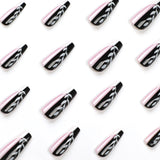 Arte de uñas moderno con uñas postizas francesas, película de ballet, uñas postizas prensadas | 365nails