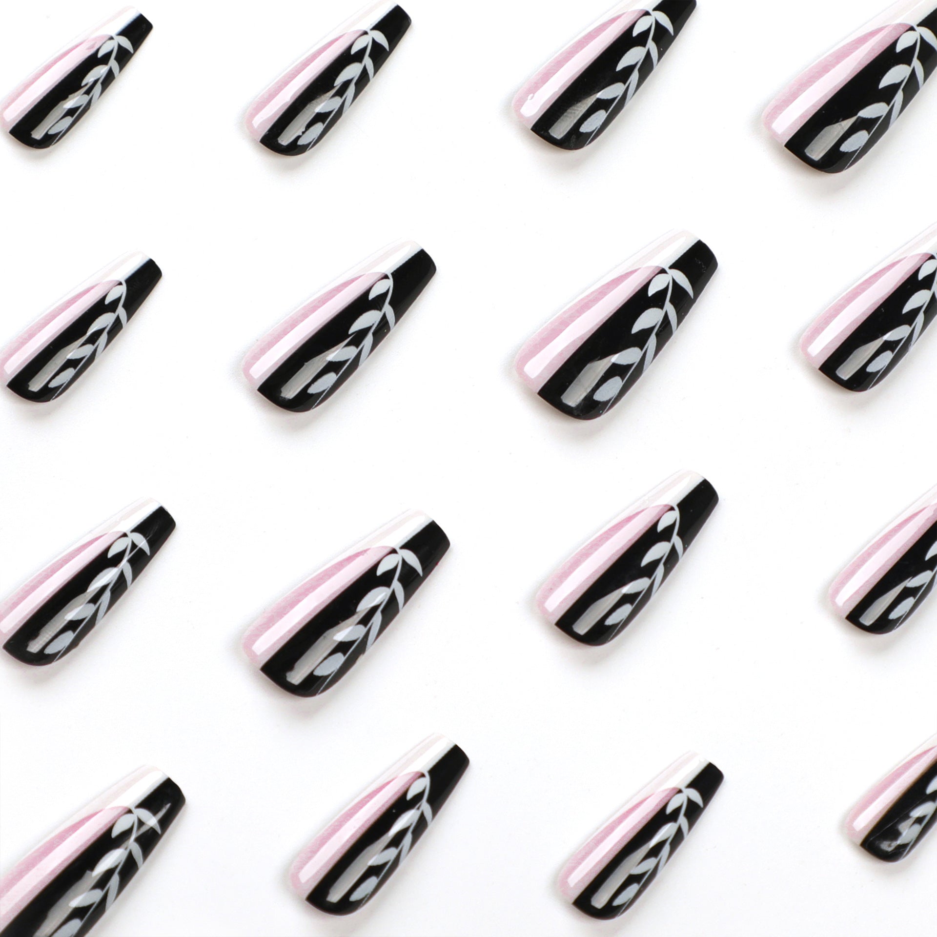 Arte de uñas moderno con uñas postizas francesas, película de ballet, uñas postizas prensadas | 365nails