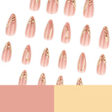 3D three-dimensional hot-selling short almond explosion press-on nails