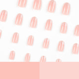 Producto terminado de arte francés con brillo ovalado corto al por mayor | 365nails