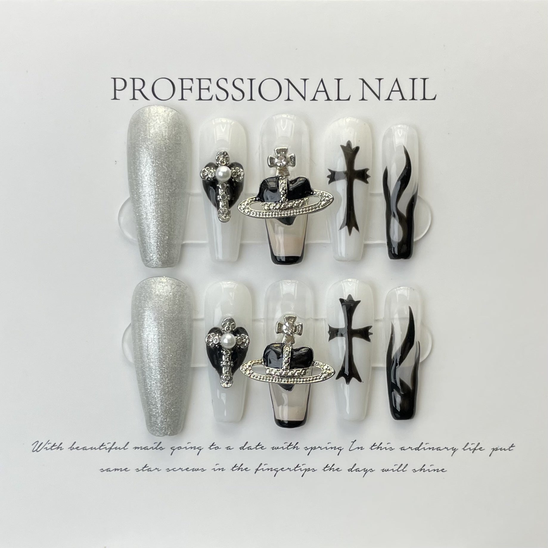 Collection Abstract Nail Art Sticker False Nail Detachable Finished Product Phototherapy Pure handmade press on nails Wear | 365nails