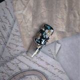 Title Ink-Night Floral Court | Black-Gold Crystal Art Series Press-On Nails
