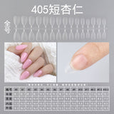 Nail Tips press on nails pads, matte 240 pieces, full stickers, transparent oval trapezoidal non-marking, no-grinding patches, nail pads