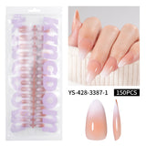 Nail Tips Europe and the United States  gradual change press on nails, simple water drop nail spray removable fake nail 150 pieces prefabricated nail