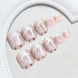 Olho de gato tridimensional, metal líquido tridimensional, atmosfera misteriosa, unhas dos pés acabadas, removíveis 24 peças | 365 unhas