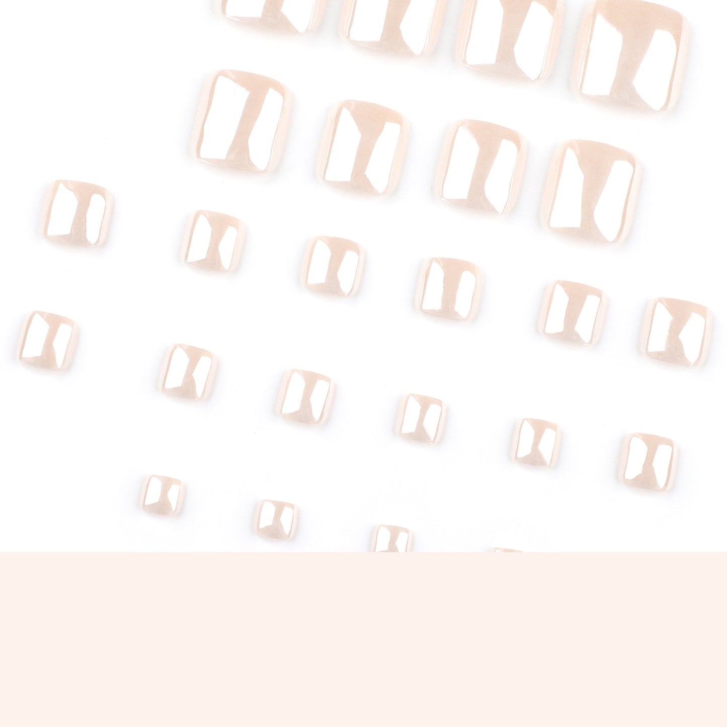 Foot nails advanced nude pearlescent wearing foot manicure Europe and the United States hot-selling foot nail wholesale|365nails