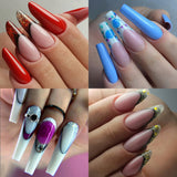 Nail Tips nail mold crystal without paper holder, rapid phototherapy, 60 nail extension tablets, bagged with graduated nail film, wholesale