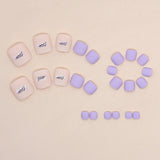 Pequena manicure taro roxo fosco e fresca, amor, doce menina, unhas postiças, manicure, atacado|365nails