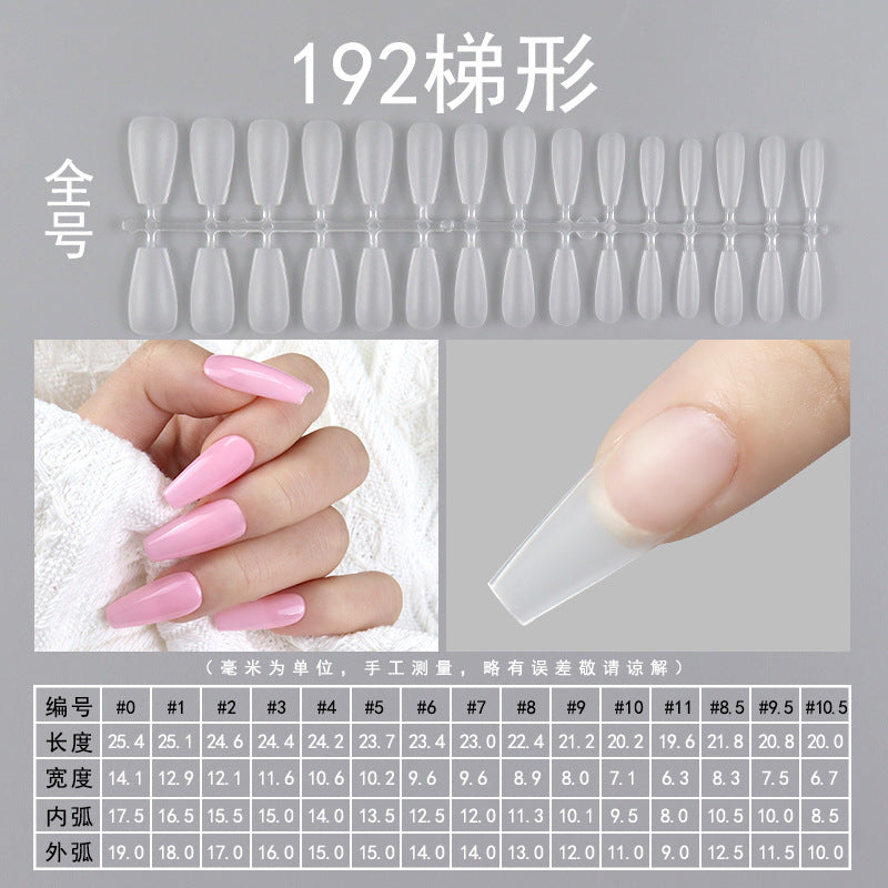 Nail Tips press on nails pads, matte 240 pieces, full stickers, transparent oval trapezoidal non-marking, no-grinding patches, nail pads