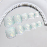 Peça de arte para unhas Peça de unha Flash explosivo Unha usável Peça de unha removível Unhas dos pés de pressão Peça de unha para unhas dos pés Patch de arte de unha com flash fino | 365 unhas