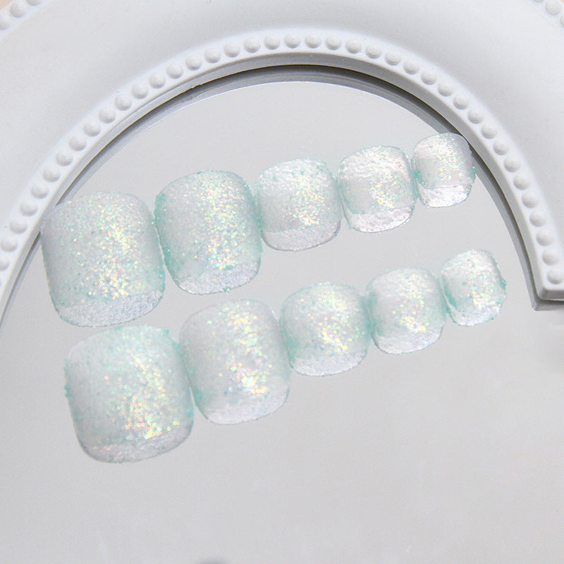 Peça de arte para unhas Peça de unha Flash explosivo Unha usável Peça de unha removível Unhas dos pés de pressão Peça de unha para unhas dos pés Patch de arte de unha com flash fino | 365 unhas