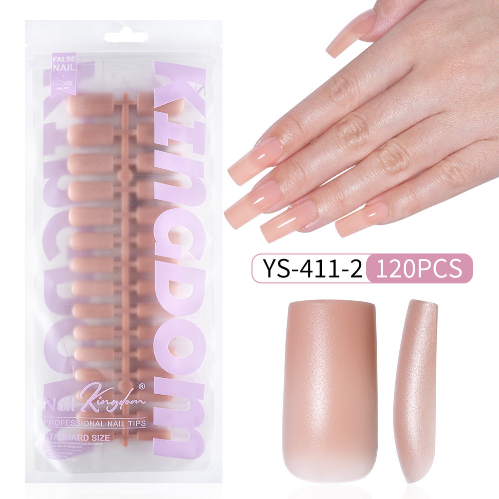 Nail Tips New matte press on nails pads, solid color finished nail pads, fake nails, seamless detachable nail art 120 pcs in a bag