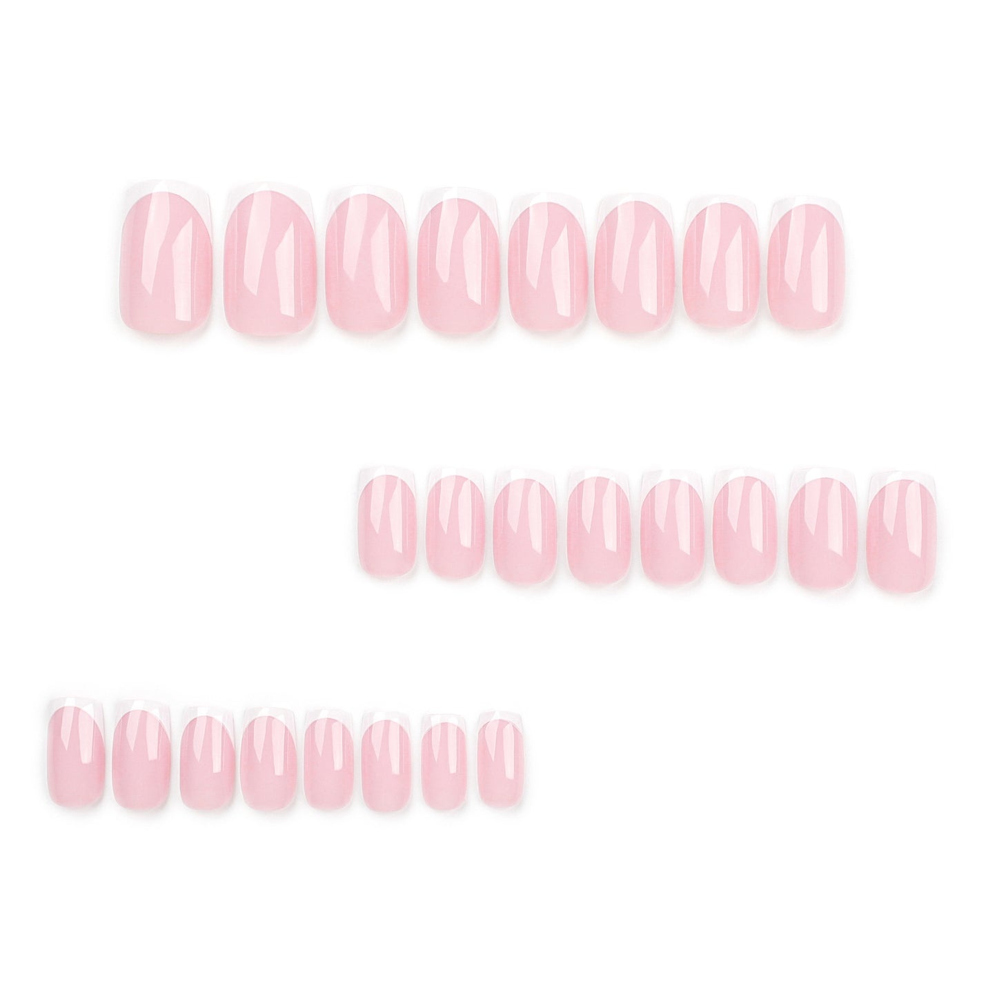 Classic hot-selling French manicure press on nails fake nails European square rectangular nail finished product wholesale|365nails