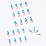 Nuvens azuis celestes mudam gradualmente com strass usando nail art finalizada removível |365nails