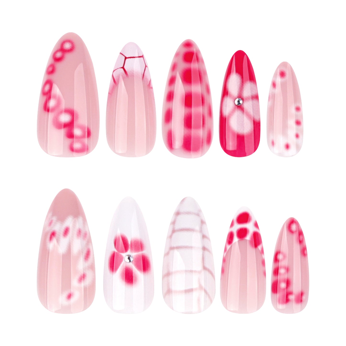 2025 new European and American hot-selling wearing nail short almond nail nail nail piece press on nails fake nails