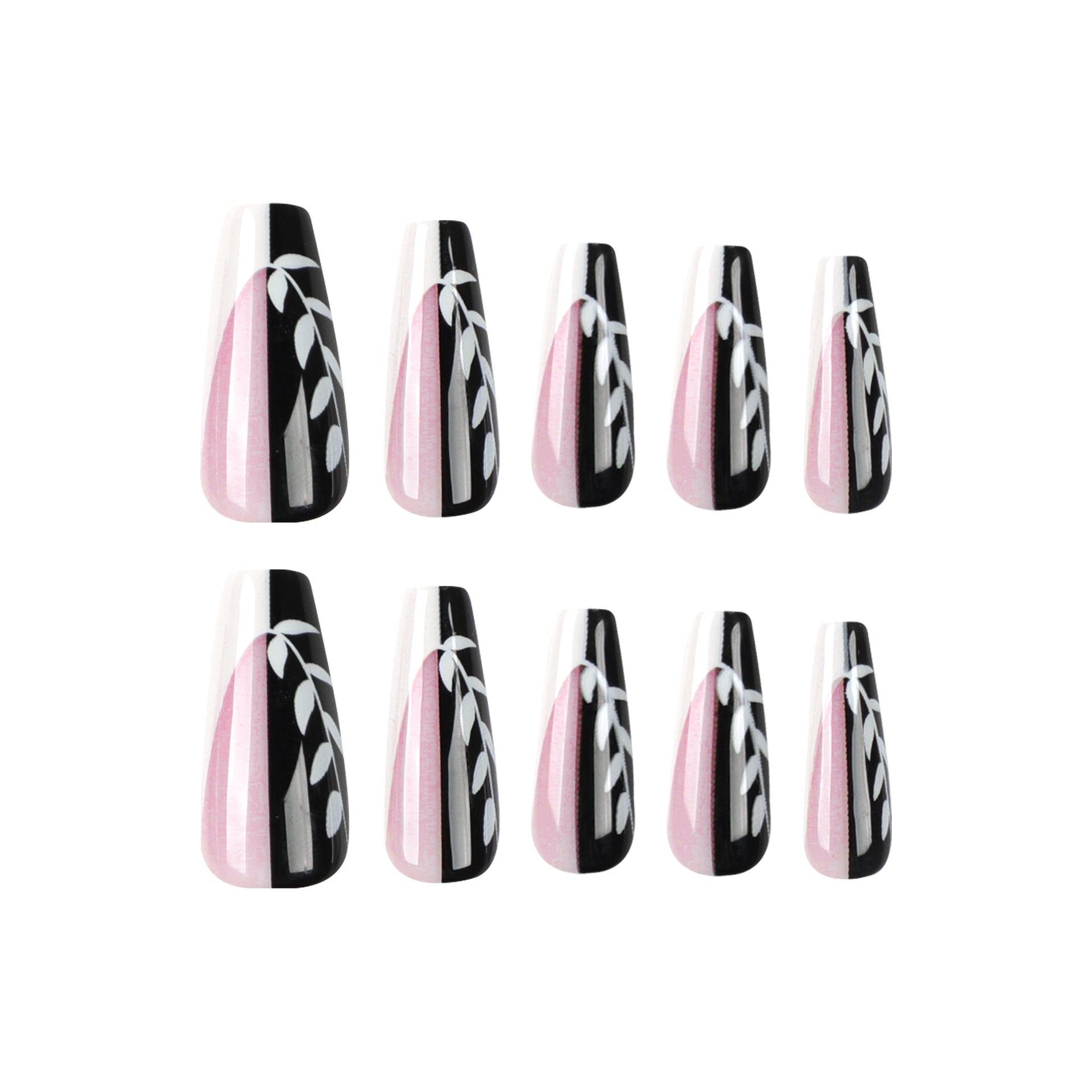 Arte de uñas moderno con uñas postizas francesas, película de ballet, uñas postizas prensadas | 365nails