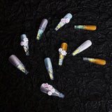 Title Stardust Rose | Sugar-Ice Amber Art Series Press-On Nails