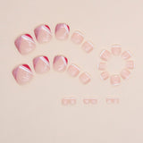 Unhas postiças triangulares em pó francês flash manicure de verão sweet spice girl especial Unhas postiças para unhas postiças nail wear|365nails