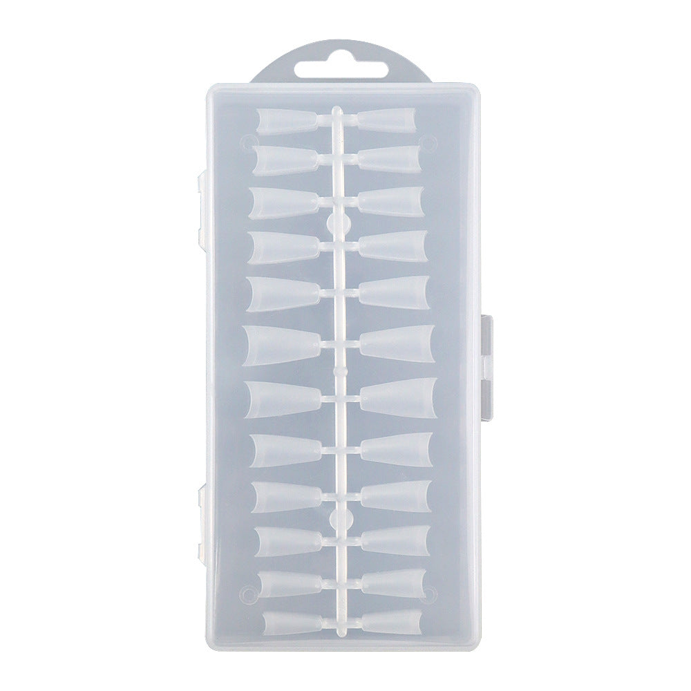 Nail Tips New  matte half sticker press on nails piece 240 pieces boxed French full sand ultra-thin denim nail fake nail piece