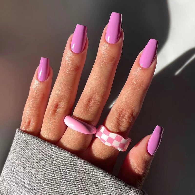 s Solid color short ballet collection short wholesale nail pieces Finished removable nails|365nails