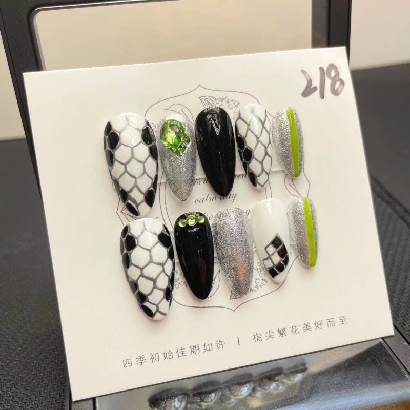 Unhas postiças para Halloween, decoração de unhas de Halloween, produto finalizado | 365nails