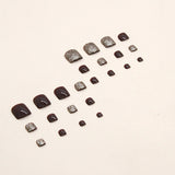 Champanhe flash cor sólida bordô ano novo noiva unhas postiças peça de unha manicure unhas postiças desgaste produto acabado atacado|365nails