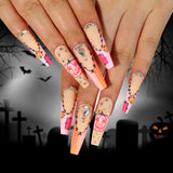 Uñas postizas 3D con diseño de araña y murciélago para Halloween, venta al por mayor | 365nails