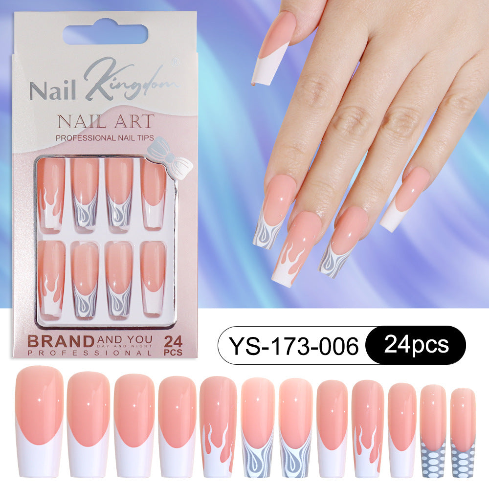 Nail Tips special for press on nails rectangular nail pieces removable full sticker manicure 24 pieces boxed fake nail factory wholesale