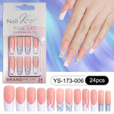 Nail Tips special for press on nails rectangular nail pieces removable full sticker manicure 24 pieces boxed fake nail factory wholesale