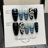 Collection Abstract Nail Art Sticker False Nail Detachable Finished Product Phototherapy Pure handmade press on nails Wear | 365nails